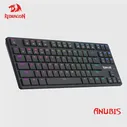 Сверхтонкая Механическая игровая клавиатура REDRAGON Anubis K539 RGB с USB и поддержкой Bluetooth, беспроводная 2,4G, 3 режима, 87 клавиш для компьютера (art.: 3920bf52945c9)