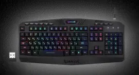 78121, Redragon Клавиатура беспроводная Harpe Wireless RU, RGB, 2.4G, черная, мембран.