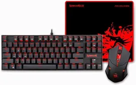 Игровой комбинированный набор Redragon K552-BA, K552 Kumara 87 литые колпачки для клавиш с двумя прорезями, M602 6 оптимизированных кнопок с датчиком