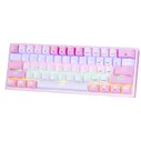Клавиатура игровая механическая проводная Redragon Fizz Rainbow USB, розовый [70672]