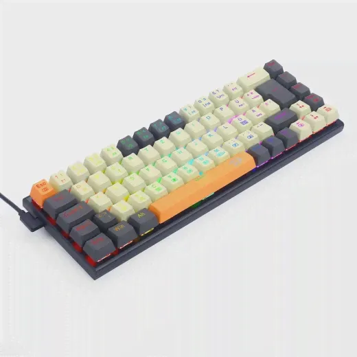 Redragon K633CGO-RGB Ryze 68 keys Compact Mechanical Gaming Keyboard German Layout RGB Backlight Red Switch - Black-4