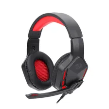 Наушники полноразмерные Defender, Redragon Themis, mini Jack 3.5 мм, 2.0 м, цвет: чёрный, красный