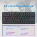 Сверхтонкая Механическая игровая клавиатура REDRAGON Anubis K539 RGB с USB и поддержкой Bluetooth, беспроводная 2,4G, 3 режима, 87 клавиш для компьютера (art.: 3920bf52945c9)