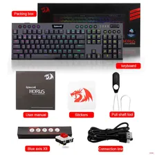 Redragon Horus K618 RGB поддержка Bluetooth 5 0 Беспроводная USB 2 4G 3 режима Механическая игровая