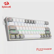 Механическая игровая мини-клавиатура REDRAGON Fizz K617 с радужным USB-разъемом и голубым переключателем, 61 клавиша, проводная Съемная клавиатура, по... (art.: 3920bbf8631f2)