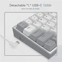 2023 Проводная игровая клавиатура Redragon K617 Fizz 60% RGB, компактная механическая клавиатура с 61 клавишами, линейный красный переключатель для порта... (art.: 3920bfce3a8a7)